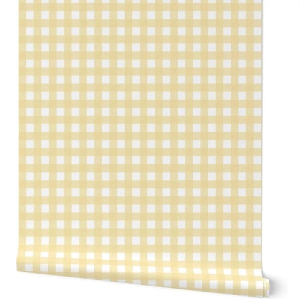 Spoonflower Removable Wallpaper 6ft x 2ft - Light Yellow